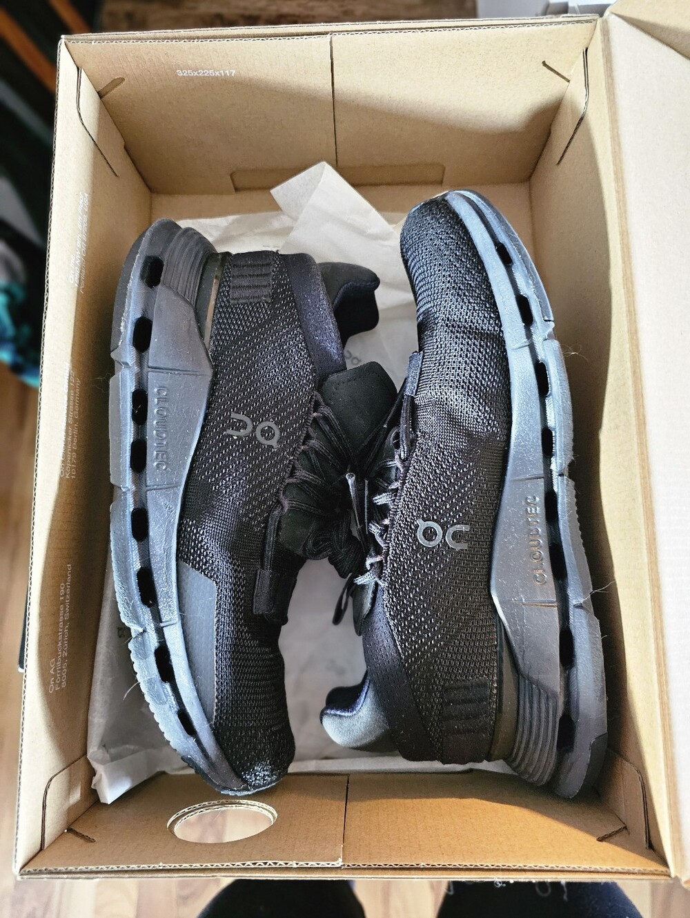 On Running Black Women's Cloudnova Sneakers.